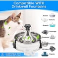 thumbnail image 2 of Cat Water Fountain Filter Replacement, Pet Fountain Replacement Foam Filters Compatible with Petsafe Drinkwell Pet Fountain Filters for Drinkwell Stainless Steel 360 Water Fountain, 2 of 5