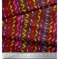 thumbnail image 2 of Soimoi Red Rayon Fabric Ribbon Art & Craft Decor Fabric Printed Yard 42 Inch Wide, 2 of 3