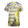 thumbnail image 4 of Vestes Funicet pour Femmes, Shorts pour Femmes, Veste de Travail Protectrice à Manches Courtes avec Poche Imprimée à Paillettes Rétro à Col en V pour Femmes, Hauts pour Femmes, Hauts à Manches 3/4 pour Femmes, 4 of 4