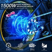 1500W Motor COSWHEEL GT20 Electric Bike for Adults,25AH Removable Battery, Max 93-145 Miles Electric Motorcycle, 7-Speed, 20x 4.0 Fat Tire Ebikes for Adults
