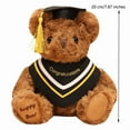 thumbnail image 2 of Graduation Gifts Bear Stuffed Animal Plush Toy with Tassel for Man Women Girls Boys Congratulatory Party，Light Brown,7inch, 2 of 5