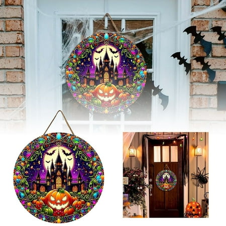 

Pumpkin Wooden Round Crafts Hanging Sign Decoration Card Home Valentines Day Decorations for The Home Wooden Front Porch Decorations Outdoor Wall Valentine Day Door Decorations Kitchen Decorations