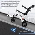 thumbnail image 4 of Lightweight Transport Wheelchair, Aluminum Alloy Foldable Wheelchairs for Adults, Portable Transportation Travel Wheelchairs, Outdoor Collapsible Wheelchair, Bearing 200lbs White, 4 of 9
