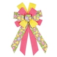 thumbnail image 2 of Uutvery Easter Bow Knot, 53x29cm Linen Like Handmade Decorative Bow with Egg Patterns, for Wreath Gift Box Door Wall Hanging Decor, 20.9x11.4 Inches, 2 of 6