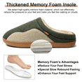 thumbnail image 5 of Men's House Slipper Memory Foam Slip On Bedroom Shoes Size 13-14, Green, 5 of 6