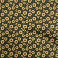 thumbnail image 1 of oneOone Coton Tissu Noir Robe Rétro Floral Tissu Tissu Imprimé par la Cour 42 Pouces de Large, 1 of 5
