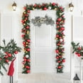 thumbnail image 6 of LanSuare 2.3FT Christmas Norfolk Pine Garland, Real Touch Artificial Garlands with Pine Cones, White Berries, Bows, Faux Winter Garland for Table, Mantle, Fireplace, Xmas Decorations, 6 of 6