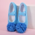 thumbnail image 6 of Abomasnow Girls Flower Crisscross Elastic Strap Split Sole Ballet Dance Shoes Casual Breathable Shoes, 6 of 9