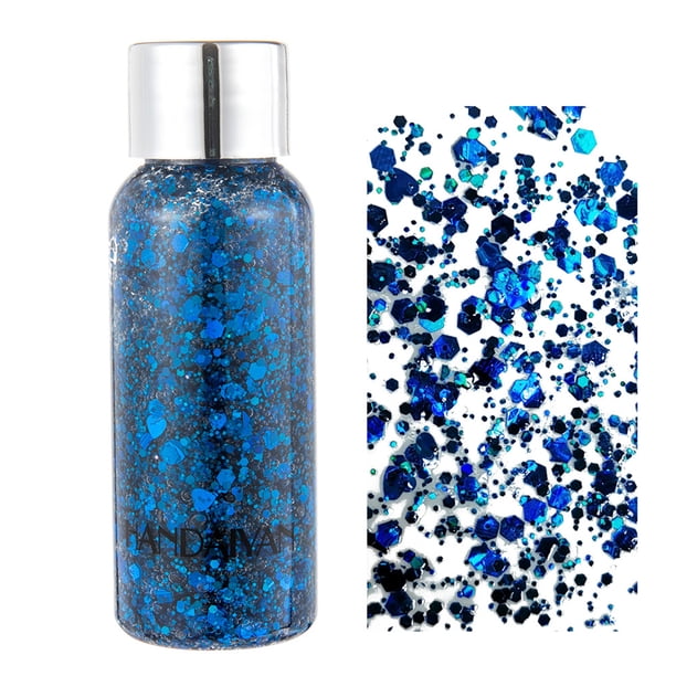 35g Brillo Cara Cuerpo Gel Lentejuelas deslumbrantes Sombra de ojos líquida Fiestas navideñas Lentejuelas corporales