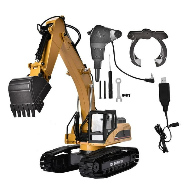 Tebru 1/14 Scale 23 Channel Metal Excavator Engineering Vehicle Remote