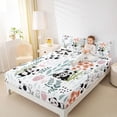 thumbnail image 4 of Homewish Cute Panda 3pcs Twin Sheet Sets for Teens Boys Girls,Flower Animal Twin Fitted Sheet,Dreamy Princess Breathable Flat Sheet,Ultra Soft Home Decor, 4 of 7