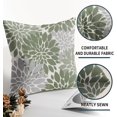 thumbnail image 5 of Sage Green Flower Pillow Covers 20x20 Set of 2 Grey Gray Dahlia Modern Geometry Floral Decorative Throw Pillows Outdoor Farmhouse Holiday Pillowcases Cushion Case Decor for Home Sofa Couch Bed, 5 of 6