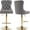 Gray&Gold, variant on KISRAIS Swivel Bar Stools Set of 2, Velvet Counter Height Bar Stools for Kitchen Island, Adjustable Bar Chairs Barstools, Tufted Back, Metal Base