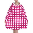 thumbnail image 1 of Plaid Print Oversized Blanket Hoodie, Wearable Blanket Adult For Women Men And Teenager, Super Soft Warm Flannel Fluffy Hooded Blankets Sweatshirt With Big Pocket, 1 of 8