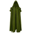 thumbnail image 2 of Wizard Cosplay, Wizard Costume, Witch Costume Cloak, Historical Cape, Medieval Hooded Cloak, Renaissance Hooded Cloak for Women Men, Adult Medieval Cape With Hood, Viking Cloak, Green L, 2 of 6