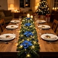 thumbnail image 2 of Christmas Artificial Pine Garland with Lights, Hanging Wreath with Realistic Branches, Indoor Outdoor Xmas Decor for Front Door,Mantel,Stair Handrail, 2 of 8