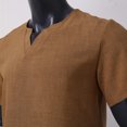 thumbnail image 3 of Vedolay Mens Shirts Men's Oversized Heavyweight Cotton Short-Sleeve T-Shirt,Khaki XL, 3 of 5
