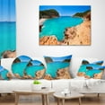 thumbnail image 3 of Designart Saladeta Ibiza in San Antonio - Modern Seascape Throw Pillow - 16x16, 3 of 4