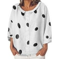 thumbnail image 3 of Elainilye Fashion Women Shirt Casual Boho Printing Half Sleeve T Shirts Lose Tank Tops,White, 3 of 6