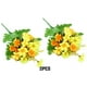thumbnail image 5 of Inteprter 2 piezas de flores artificiales, plantas de flores de seda falsas resistentes a los rayos para el hogar, jardín, fiesta, boda, ramos de novia Decoración Amarillo Inteprter HA084494-02, 5 of 6