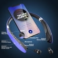 thumbnail image 2 of Auriculares Bluetooth AMORNO, banda plegable para el cuello con micrófono, 2 of 7