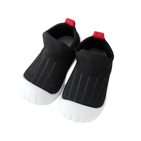 Krdevn Unisex Baby Sock Shoes, Rib-Knit Soft Sole First Walkers with Pull Tab, Lightweight Breathable Toddler Shoes for Everyday Wear,11.50