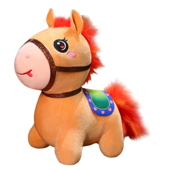 XIANXIAN Horse Stuffed Animal Bulk Adopt a Horse Party Favor Standing 4 Inch Mini Stuffed Easter Bulk Gift for Kids Boy Girl Animal Theme Party Birthday