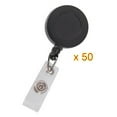 thumbnail image 1 of New 50 PCS Retractable Reel with Belt Clip for Keys--badges Black, 1 of 8