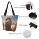 thumbnail image 4 of Fotbe Fluffy Alpaca Mountain Meadow Bolsa de Playa con Estampado, Bolsa de Hombro, Bolsa de Mano Espaciosa, Bolsa de Viaje Ligera, Bolsa de Compras Versátil, 4 of 6