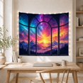 thumbnail image 5 of Mountain Lake Architectural with Structure Arch Smaller Flanking, Spooky Gothic for Gothic Decor Fans, Dark Art Decor, Halloween Gift, Tapestry Wall Hanging for Bedroom and Dorm, 5 of 7