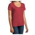 thumbnail image 5 of Yellow Rooster Women's Flex Scoop Neck Female T-Shirt Heathered Red XS, 5 of 7