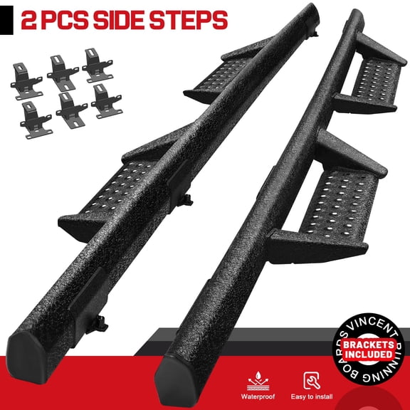 Fit 18-25 Jeep Warangler 4 Door JL Drop Side Step Running Boards Nerf Bar BDKA