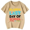 thumbnail image 3 of Hiijoy Toddler Girls Last Day of School T Shirt Letter Print Short Sleeve Round Neck Tshirt, 3 of 3