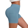 thumbnail image 2 of DailyTrove Women High Waist Ribbed Biker Shorts Stretchy Seamless Yoga Shorts, 2 of 6