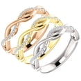 thumbnail image 1 of 1/8ct Diamond Infinity Wedding Ring Available in 14k White, Yellow, or Rose Gold, 1 of 3