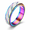 Colorful, variant on Men’s Spinner Ring, Stainless Steel 6MM Rotating Band with Diagonal Geometric Lines, Textured Two Tone Ring for Men, Everyday Wear, Gift for Him
