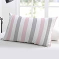 thumbnail image 5 of Geometric Vertical Stripes Minimalist King Size Pillow Cover, Pillowcase Protectors with Zipper, Breathable Decorative Throw Pillow Case Cover, Pillow Shams for Couch Sofa 20x36Inch, 5 of 7