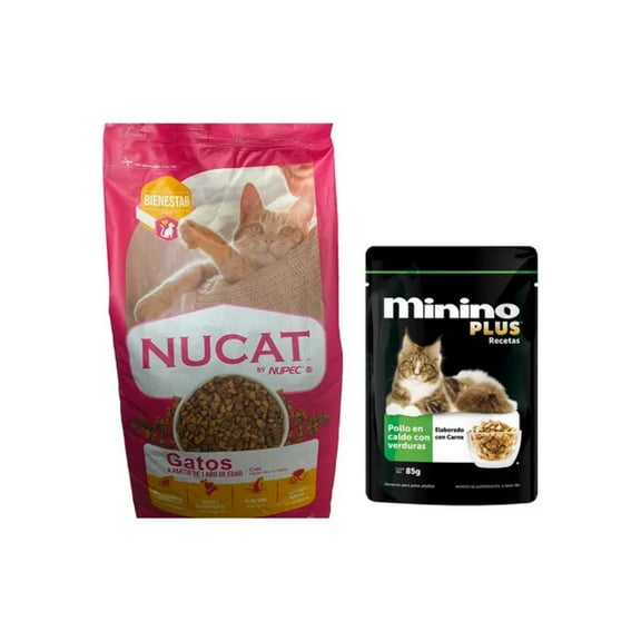 Nucat 15 Kg + Sobres Recetas Pollo Caldo Verduras 85 g