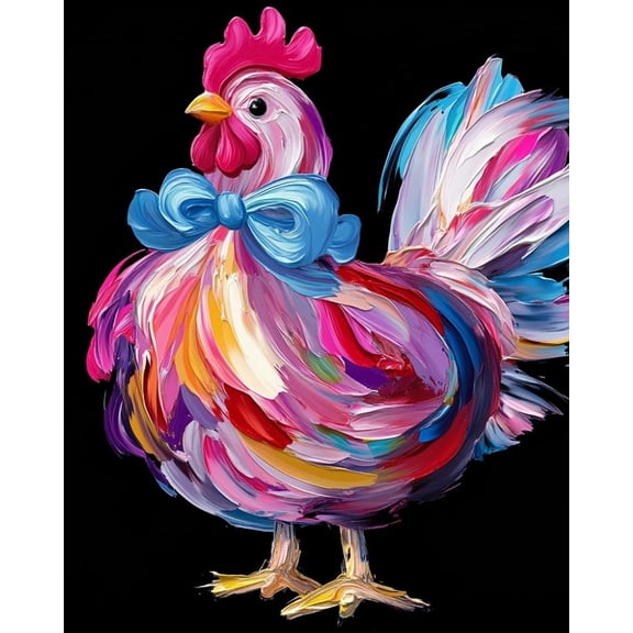 Paint by Numbers for Adults Kids Beginner Painted Rooster DIY Acrylic Painting by Numbers Kits with Brushes Acrylic Pigment Home Decoration Gifts 16 x 20 inch