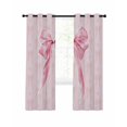 thumbnail image 7 of Pink Bow Blackout Curtains for Bedroom/Living Room, Cute Watercolor Girls Cartoon Luxury Thermal Insulated Kitchen Drapes with Grommets, Light Blocking Window Treatment, 2 Panels 42" x 45", 7 of 7