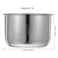 thumbnail image 4 of Rice Cooker Inner Pot Rice Cooker Replacement Inner Pot Rice Cooker Liner for Kitchen, 4 of 6
