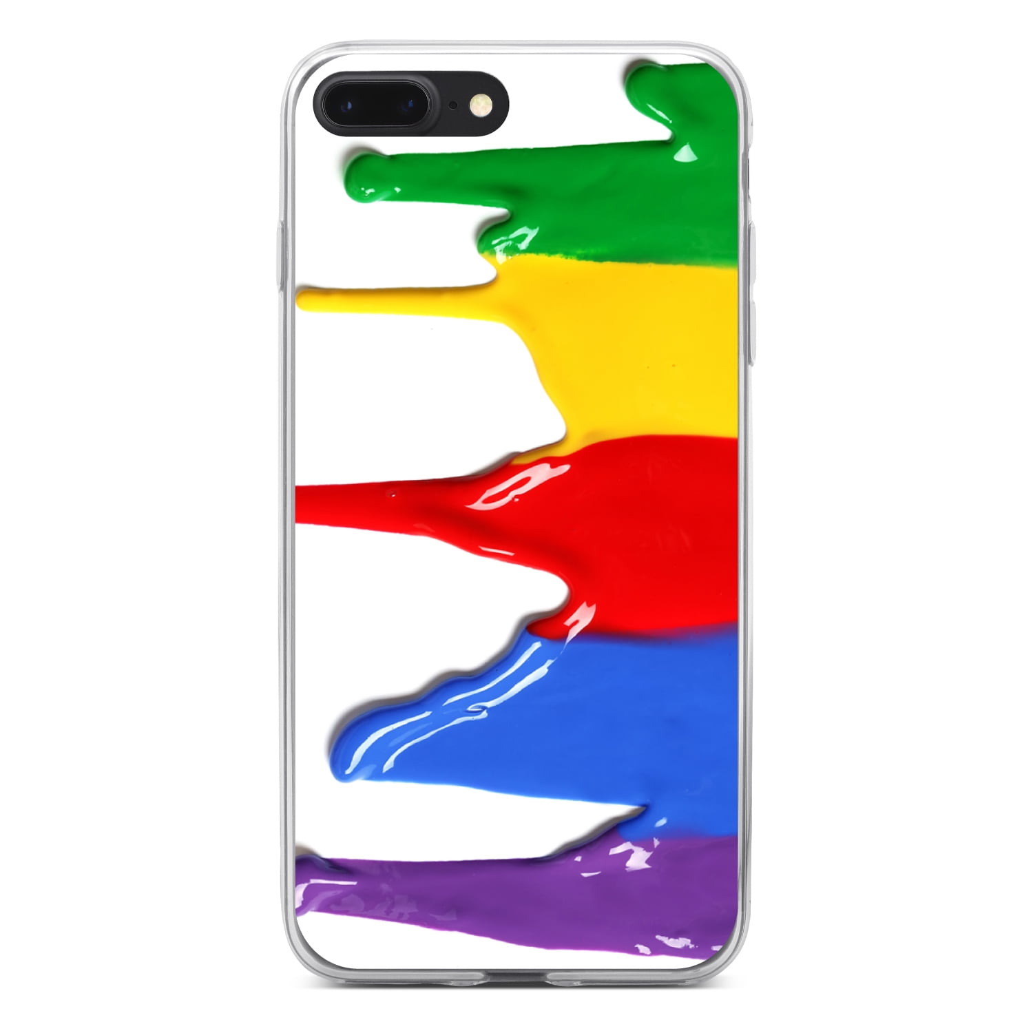 DistinctInk Clear Shockproof Hybrid Case for iPhone 7 PLUS / 8 PLUS (5.