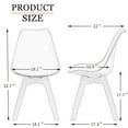 thumbnail image 4 of MOJAY Mid-Century Modern Plastic Dining chairs in Clear, Set of 2, Acrylic Kitchen Chairs, LightBrown, 4 of 13