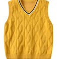 thumbnail image 1 of Children's Sweater Vest College Style Boy Knitted Pullover, 1 of 6