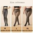 thumbnail image 3 of Women's Fleece Lined Winter Tights, Thermal Leggings with Fake Translucent Design, Thick Warm Pantyhose, Multiple Sizes, 3 of 5
