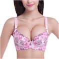 thumbnail image 2 of gakvbuo Clearance Items All 2022!Plus Size Bras For Woman Post-Surgery Bra Full Coverage Underwire Unlined Minimizer Lace Bra Push Up Bra Underwear, 2 of 8