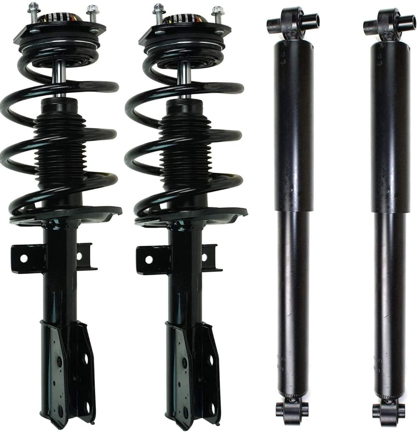 4PC Complete Front Strut & Coil Spring and Rear Absorber Shocks Assembly for 2007 2008 2009 2010 2010 Chevy Traverse Rear Coil Spring Replacement