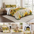 thumbnail image 6 of Twin XL Quilt Set 68''x98'', Sunflower Lightweight Bedspread Coverlet Set with 2 Pillow Shams, Yellow Spring Floral Summer Botanical Rustic Breathable All Season Quilt Bedding for Dorm/Guest Room, 6 of 9