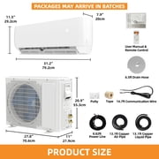 Uforic 12000 BTU Mini Split AC Heat Pump, WiFi, Alexa Compatible, 20 SEER2, Cools 750 Sq.Ft, 115V