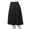 thumbnail image 4 of SSOULM Women's High Waist Flare A-Line Midi Skirt with Plus Size, 4 of 4